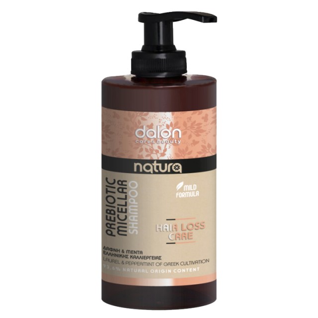 Dalon Natura Anti - Hair Loss Prebiotic Micellar Shampoo, Σαμπουάν Κατά Της Τριχόπτωσης 300ml