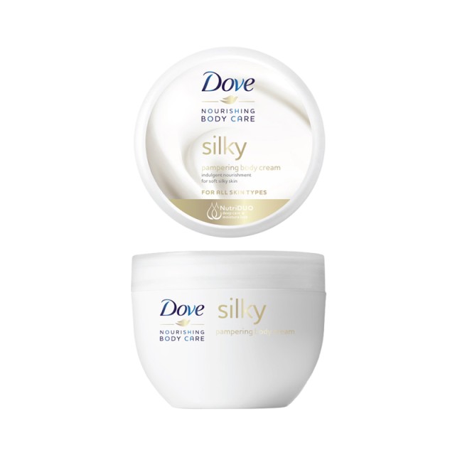 Dove Silky Pampering Body Cream, Κρέμα Σώματος για Bαθια Θρέψη & Ενυδάτωση, 300ml