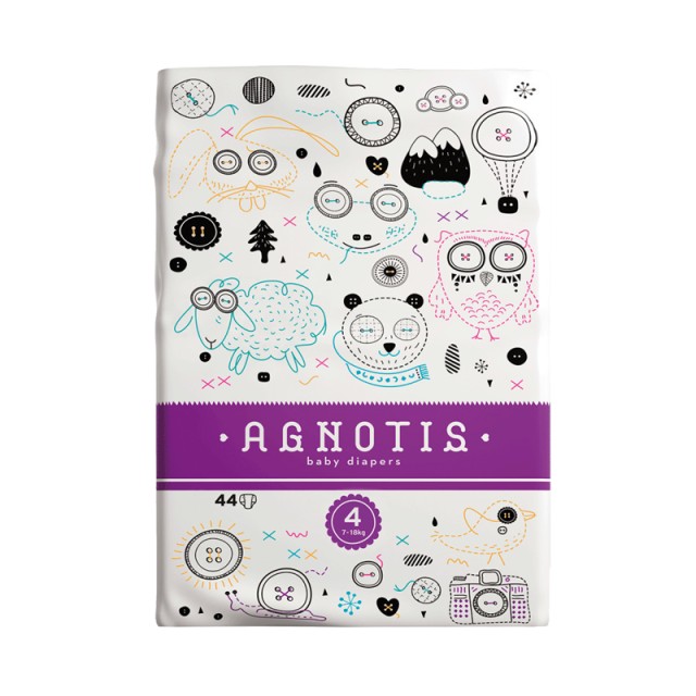 Agnotis Βρεφικές Πάνες No 4 (7-18kg), 44τμχ