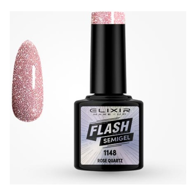 Elixir Semi Gel Flash Νο1148 Rose Quartz Ημιμόνιμο Βερνίκι 8 ml