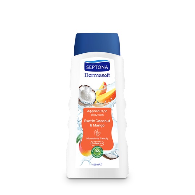 Septona Dermasoft Exotic Coconut & Mango, Αφρόλουτρο, 400ml