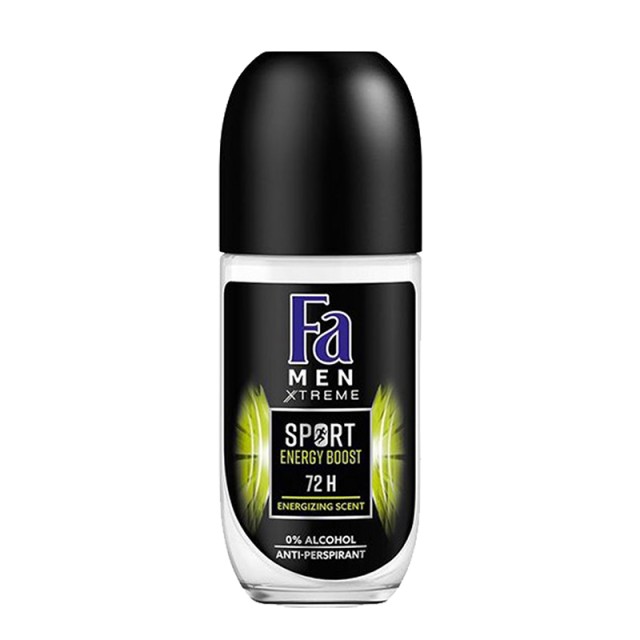 Fa Men Sport Energy Boost, Αποσμητικό Roll on, 50ml