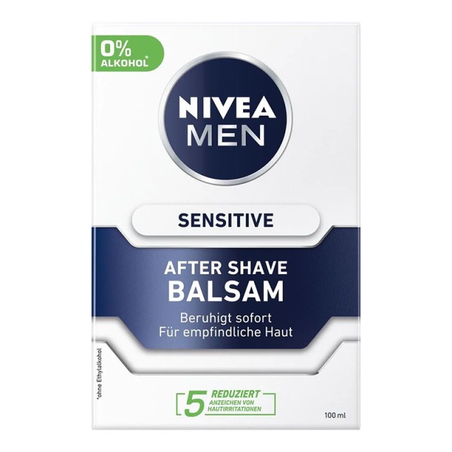 Nivea Men Sensitive After Shave Balsam, Με Απαλή Σύνθεση για Καταπράϋνση Μετά το Ξύρισμα, 100ml