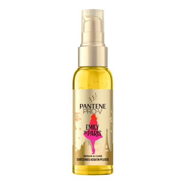 Pantene Pro-V Keratin Protect Oil Repair & Care Emily In Paris, Limited Edition, Λαδάκι για Kατεστραμμένα & Εύθραυστα Μαλλιά, 100ml