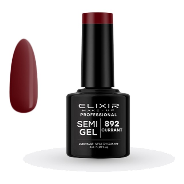 Elixir Semi Gel Νο892 Currant Ημιμόνιμο Βερνίκι 8 ml