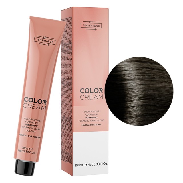 Technique Color Cream Special Αποχρώσεις, Μόνιμη Βαφή σε Σωληνάριο, 100ml - Καστανό Ψυχρό Πολύ Σκούρο Γρανίτης 5.78