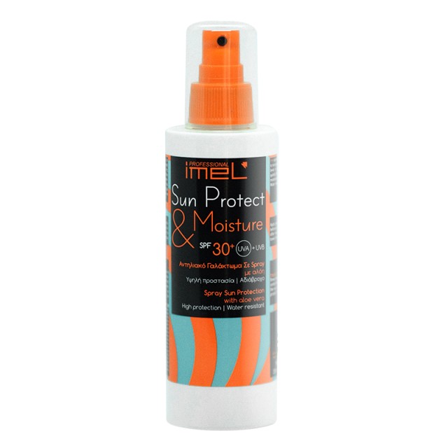 Imel Sun Protect & Moisture Spray SPF 30, Αντηλιακό Σπρέι με Αλόη, 200ml