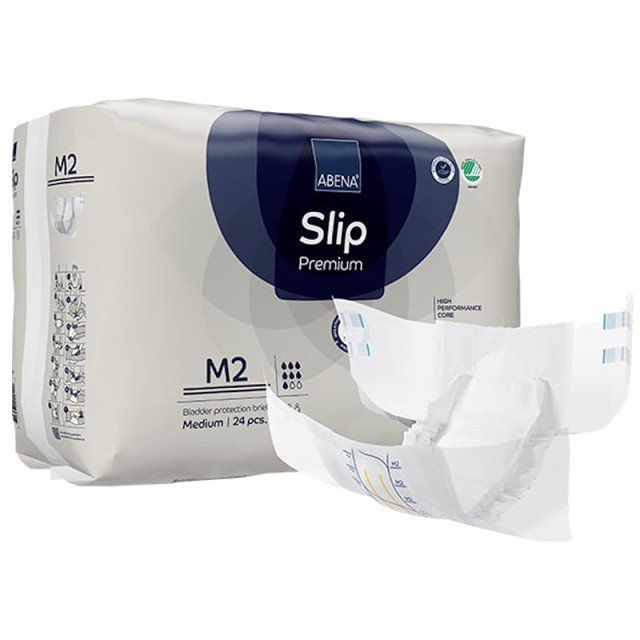 Abena Slip Premium M2, 7 Σταγόνες, Μέγεθος Medium 70-110cm, Πάνες Ακράτειας Ενηλίκων 24τμχ