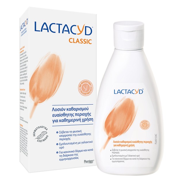 Lactacyd Classic Intimate Washing Lotion, Λοσιόν Καθαρισμού της Ευαίσθητης Περιοχής για Καθημερινή Χρήση, 200ml