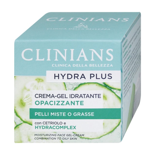 Clinians Hydra Plus Mattifying Gel Cream, Ενυδατική Κρέμα Τζελ Προσώπου για Λιπαρό - Μικτό Δέρμα, 50 ml