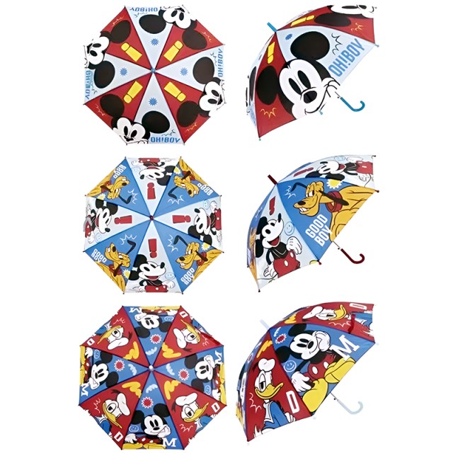 Ομπρέλα Βροχής Arditex Παιδική Mickey Mouse Διάφορα Σχέδια Αυτόματη 48εκ., 1τεμ.