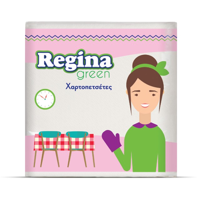 Regina Green Χαρτοπετσέτες Λευκές 30x30cm, 60τμχ