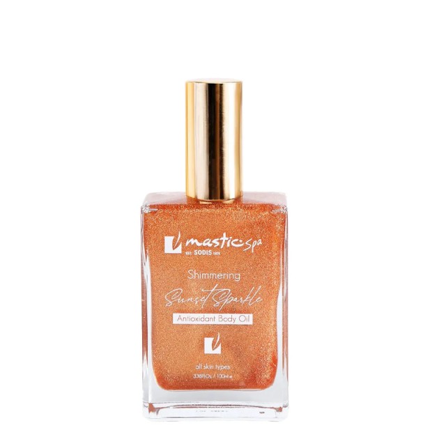Mastic Spa Sunset Sparkle Shimmering Dry Oil Ιριδίζον Ξηρό Λάδι Σώματος, 100ml