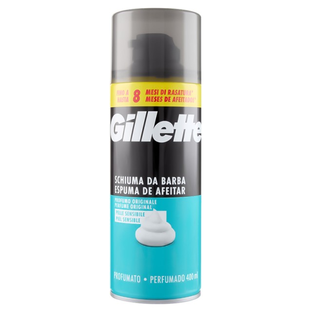 Gillette Sensitive, Αφρός Ξυρίσματος 400ml