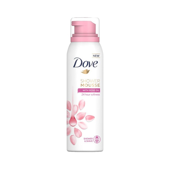 Dove Rose Oil Shower Mousse, 200ml