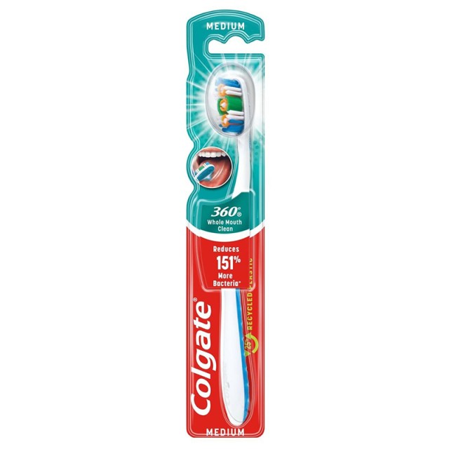 Colgate 360 Μέτρια, Οδοντόβουρτσα 1τμχ