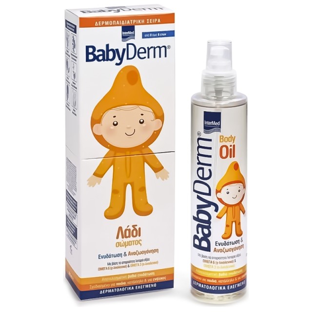 Intermed Babyderm Body Oil, Υπερ-ενυδατικό Λάδι Σώματος για Παιδιά, 200ml