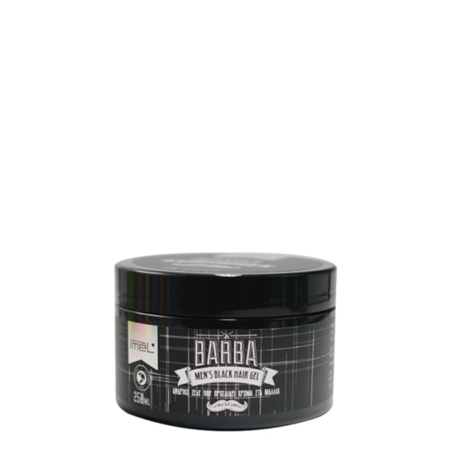 Imel Barba Black Hair Gel, Ανδρικό Ζελέ με Χρώμα, 250ml