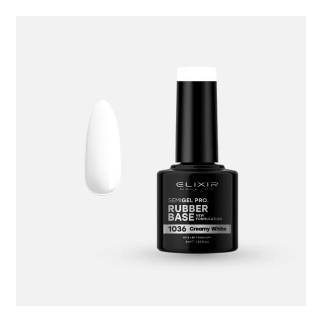Elixir Rubber Base 8ml – #1036 (Creamy White)