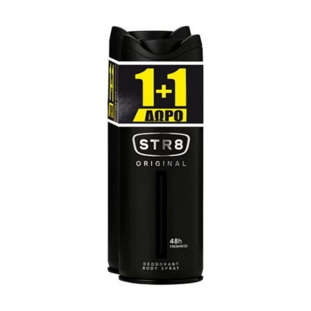 Str8 48h Freshness Original Deo Spray, Αποσμητικό Σπρέι 2x150ml, 1+1 ΔΩΡΟ