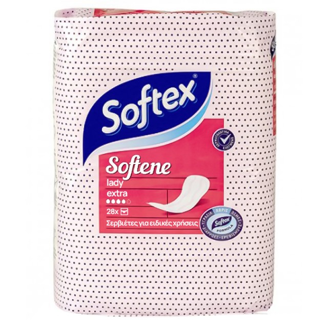 Softex Softene Lady Extra 4 σταγόνες, Σερβιέτες Ειδικών Χρήσεων 28τμχ