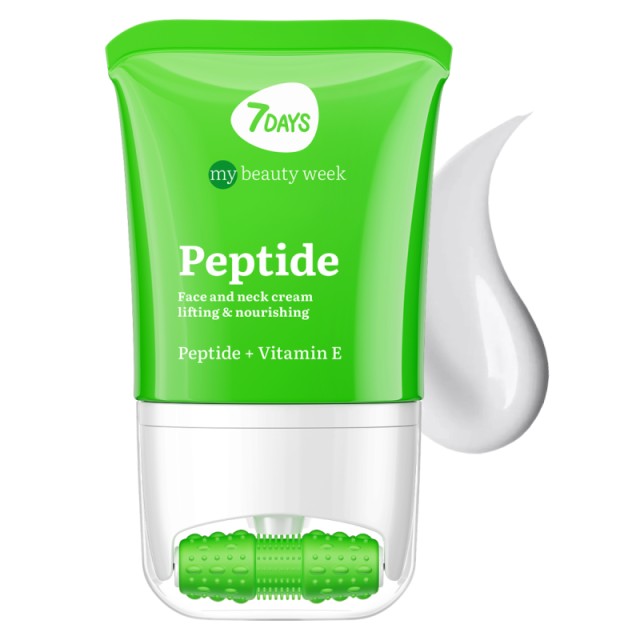 7DAYS MB Peptide Face&Neck Moist&Repair &Face/Neck Roller, Αντιγηραντική Kρέμα για Πρόσωπο & Λαιμό με Σύμπλεγμα Πεπτιδίων, 80ml