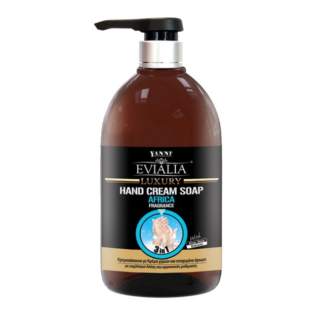 Evialia Hand Cream Soap Africa, Κρεμοσάπουνο Με Κρέμα & 18 ενεργά συστατικά 500ml