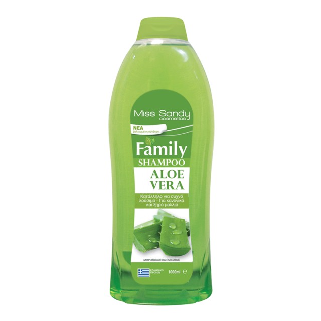 Miss Sandy Family Shampoo, Σαμπουάν Αloe Vera για Όλους τους Τύπους Μαλλιών, 1000ml