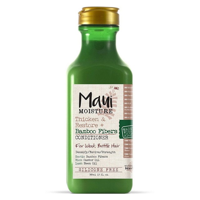 Maui Moisture Thicken & Restore + Bamboo Fibers Conditioner,  Μαλακτικό Μαλλιών για Πλούσιο Όγκο & Σώμα στα Λεπτά & Αδύναμα Μαλλιά, 385ml