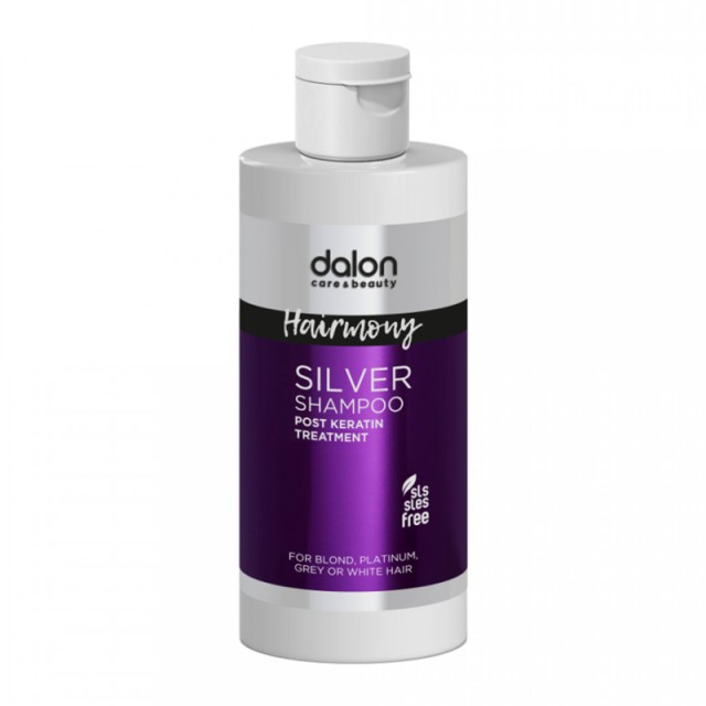 Dalon Hairmony Silver Shampoo SLS/SLES Free, Σαμπουάν για την εξουδετέρωση κίτρινων τόνων & για μετά από Θεραπεία Κερατίνης, 300ml