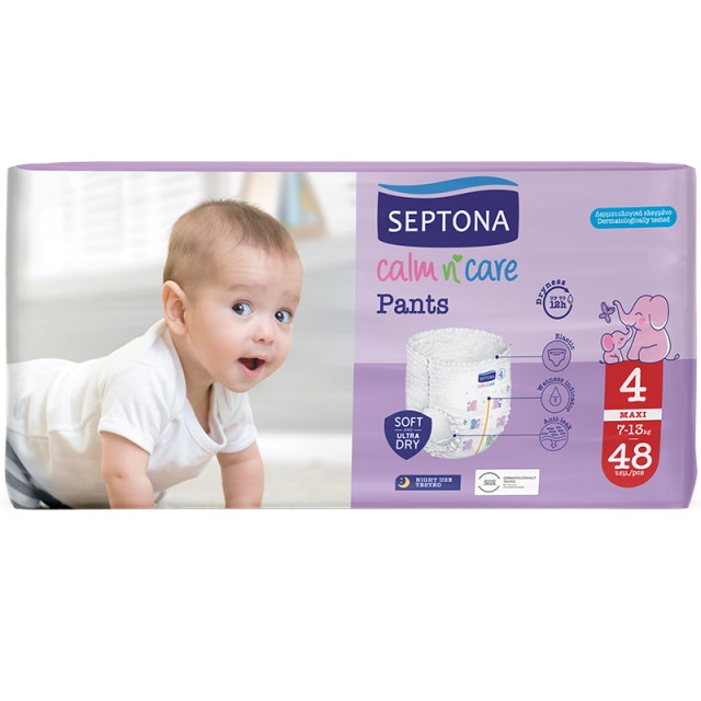 Septona Calm N Care Πάνες-Βρακάκια Maxi No 4 (7-13Kg) 48τμχ