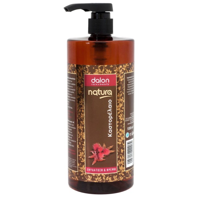 Dalon Natura Καστορέλαιο, Ενυδατικό Λάδι για Μαλλιά, Φρύδια & Βλεφαρίδες, 1000ml