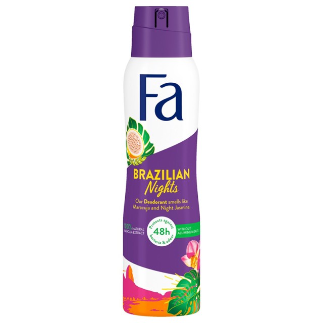 Fa Brazilian Nights Maracuja & Night Jasmine Deo Spray, Αποσμητικό Σπρέι 150ml