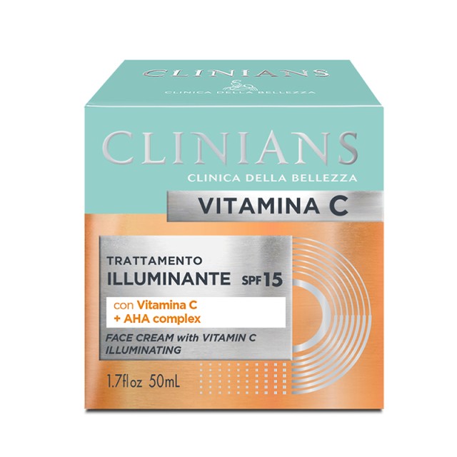 Clinians Illuminating Face Cream with Vitamin C, AHA Complex & SPF 15, Κρέμα Προσώπου Λάμψης & Σφριγηλότητας, 50ml