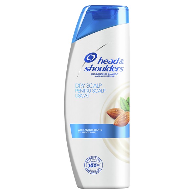 Head & Shoulders Dry Scalp Care, Αντιπιτυριδικό Σαμπουάν Με Γάλα Αμυγδάλου 360 ml