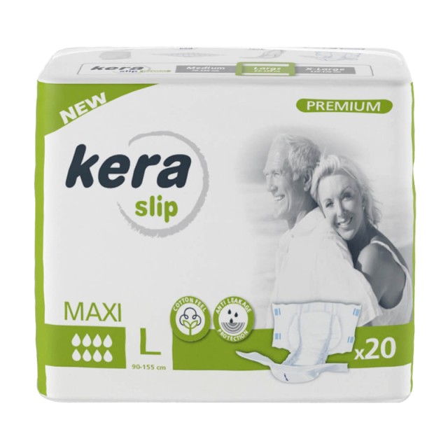 Kera Premium Slip Πάνες Ακράτειας Ενηλίκων, Maxi Large, 20τμχ