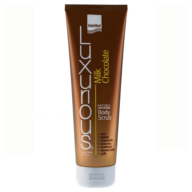 Intermed Luxurious Natural Exfoliating Body Scrub Milk & Chocolate, Απολεπιστικό Σώματος 280ml