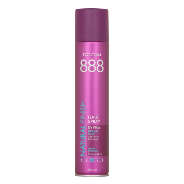 Farcom 888 Normal Hold Hairspray, Λακ για Κανονικό Κράτημα στα Μαλλιά, 400ml