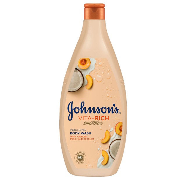 Johnsons Vita-Rich Smoothies Indulging Αφρόλουτρο με Συμπύκνωμα γιαουρτιού, Ροδάκινο και Καρύδα 750ml