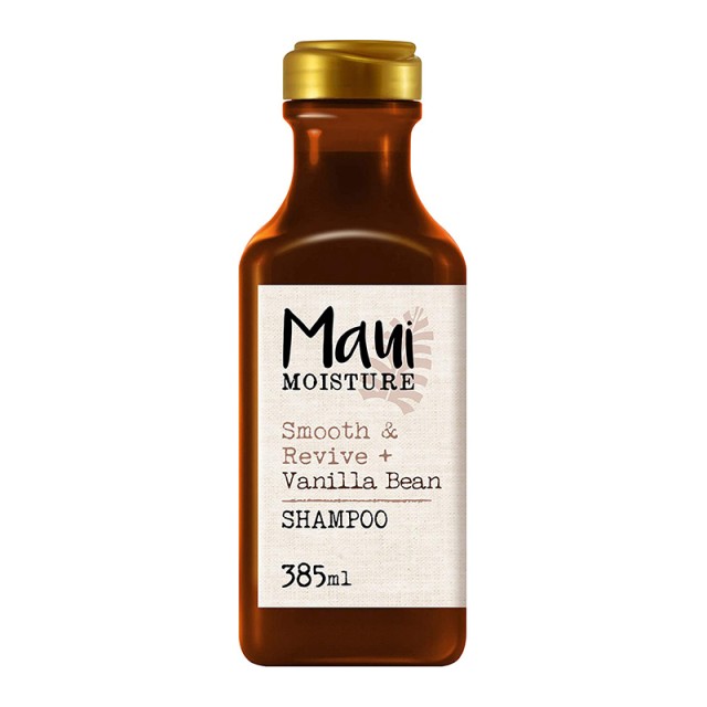 Maui Moisture Smooth & Revive + Vanilla Bean Shampoo, Σαμπουάν για Ατίθασα Μαλλιά που Φριζάρουν, 385ml