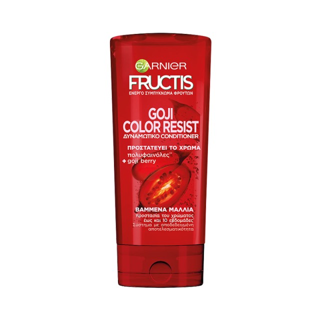 Garnier Fructis Goji Color Resist, Μαλακτική Κρέμα Μαλλιών Προσταίας Χρώματος για βαμμένα & με ανταύγειες μαλλιά, 200ml