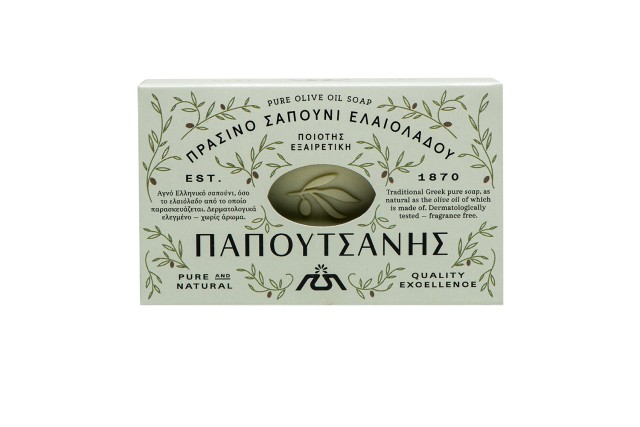 Papoutsanis Παραδοσιακό Πράσινο Σαπούνι Ελαιόλαδου, 250g