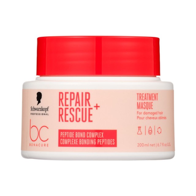Schwarzkopf Professional Bonacure Repair Rescue Treatment Hair Masque Μάσκα Αναδόμησης για Ταλαιπωρημένα Μαλλιά 200ml