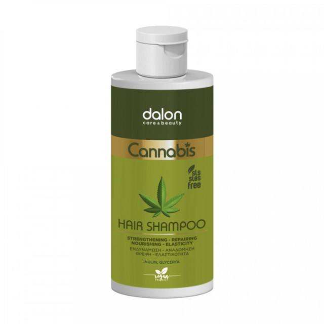 Dalon Cannabis Σαμπουάν SLS/SLES Free με Πρωτεΐνη Κάνναβης για Όλους τους Τύπους Μαλλιών, 300ml