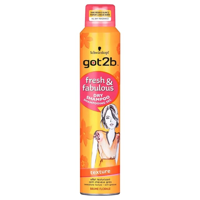 Got2b Fresh & Fabulous Dry Shampoo, Ξηρό Σαμπουάν με Υπέροχο Λουλουδένιο Άρωμα Φρεσκάδας, 200ml