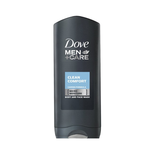 Dove Men & Care Elements Clean Comfort, Ανδρικό Αφρόλουτρο για Πρόσωπο και σώμα, 400ml