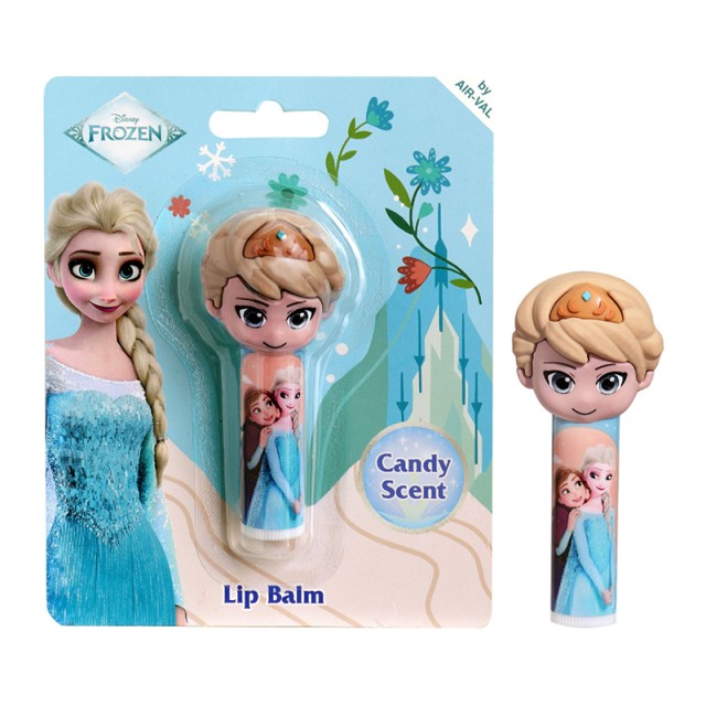 AIR-VAL Frozen Lip Balm 3D Head Cap Candy Scent, Παιδικό Ενυδατικό Lip Balm Χειλιών με 3D Καπάκι & Άρωμα Ζαχαρωτό 4,5g