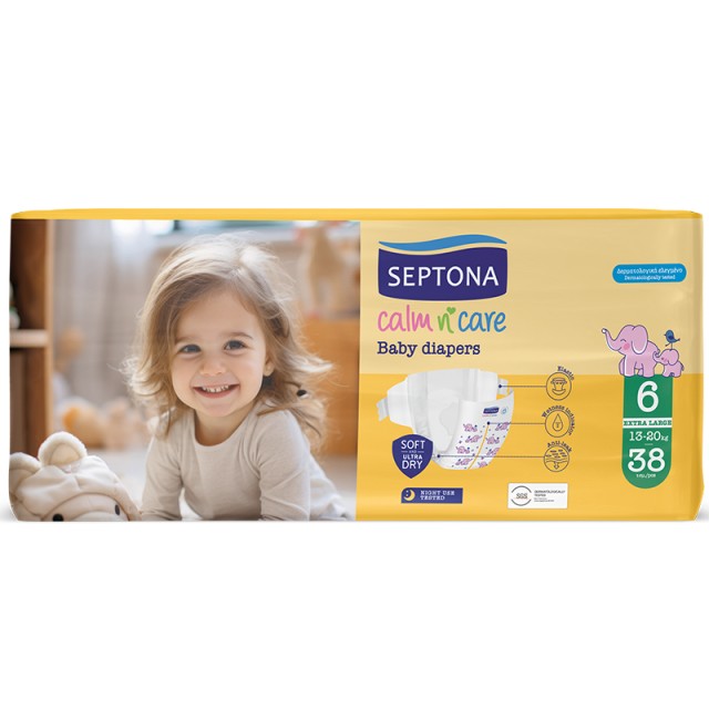 Septona Calm N Care Πάνες Extra Large No 6 (13-20Kg) 38τμχ