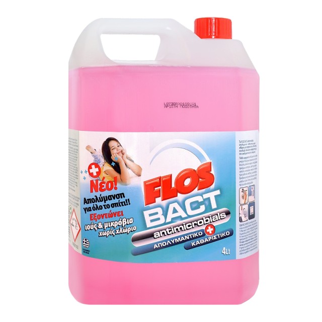 Flos Bact antimicrobials, Υγρό Απολυμαντικό Καθαριστικό, 4lt