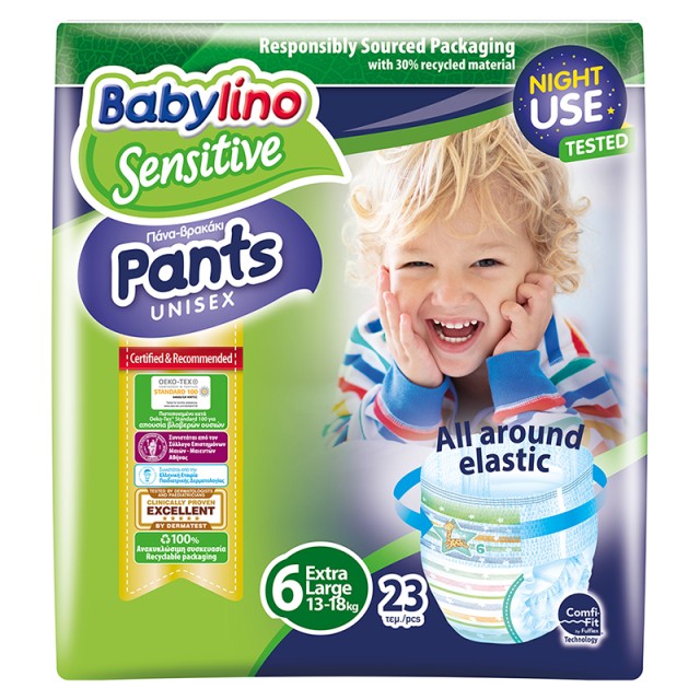 Babylino Pants Unisex No6 Extra Large 13-18kg (23τεμ)